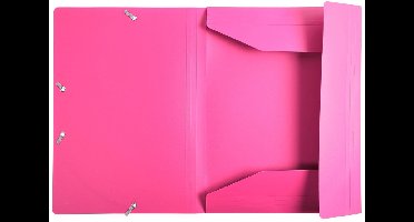 Exacompta 30x Elastomap 3 kleppen ondoorschijnende PP 4/10de - A4 - Fuchsia - 55920E
