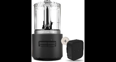 KitchenAid Go 5KFCR531BM - Hakmolen - Draadloos - Mat Zwart