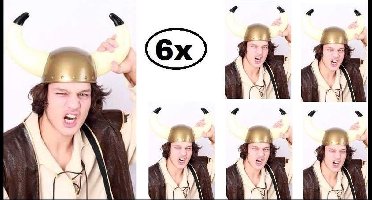 6x Plastic viking helm volwassen