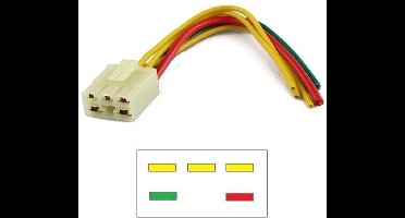 Stekker / Connector voor spanningsregelaar Honda NT 400 Bros 1988 - 1992 NT400 YMP-ST1