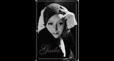 Greta Garbo Metalen Postcard 10 x 14 cm.