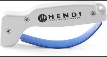 HENDI Messenslijper – Hardmetalen bladen – Vingerbeschermer – Ergonomisch – Vaatwasmachinebestendig – Wit