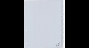 Tabbladen Kangaro 23-gaats G410FM 10-delig+venster grijs PP - 25 stuks