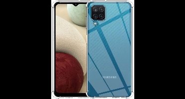 LuxeBass Hoesje geschikt voor Samsung Galaxy A12 Anti-Shock transparant hoesje silicone