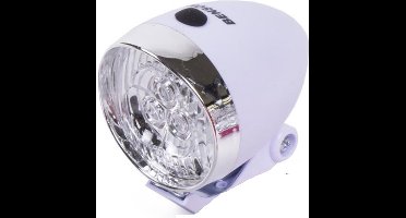 Benson Fietskoplamp - 2 LED's - Inclusief Batterijen - Wit - Retro Stijl