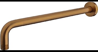 Wiesbaden Caral Douchearm met Muurbevestiging - 35cm - Geborsteld Brons Koper