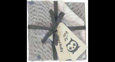Briljant Baby Monddoekje Hydrofiel 30 x 30 - Sunny - Grijs - 3 Stuks