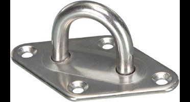 Perel Oogplaat, roestvrij staal, diameter 8 mm, hoogte 80 mm, breedte 50 mm