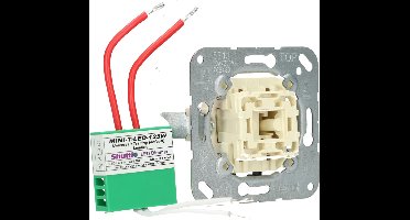 JUNG set impulsdrukker + shuttle dimmer LED/halogeen 125W (2700317240-125W) - drukcontact
