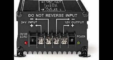 Nedis Spanningsomvormer 120W – 24V naar 12V – Schroefklem – Voor Auto, Boot & Camper – Met Zekering