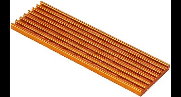M.2 2280 SSD Aluminium Koellichaam Nanoschaal Thermische Silicagelplaat Ultra-Sliim Koelvin 70x22x3 Mm Koellichaamvin voor Desktops en Laptops - Gold Cooling Solution .