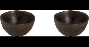 Palmer - Tama - Schaal - Kom - 2 stuks - 80 cl - ø 15 cm - Zwart/Blauw - Stoneware - Bordenset