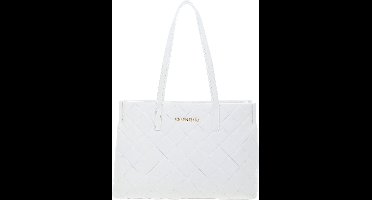 VALENTINO Shopper Schoudertas met laptopvak Ocarina Shopping Bag Bianco Wit
