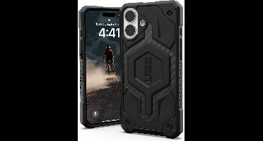 Urban Armor Gear Monarch Pro Hoesje geschikt voor Apple iPhone 16 Plus | Compatibel met MagSafe | Back Cover | Carbon Fiber