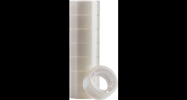 Plakband Quantore 19mmx10m transparant | 8 stuks