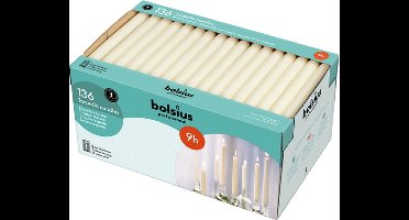 Bolsius Professional - Torpedokaarsen - 136 stuks per verpakking - Ivoor
