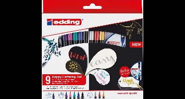 Brushpen edding 1340 happy lettering starter set 9+2