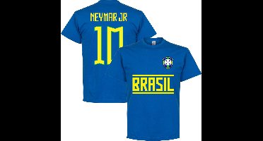 Brazilië Neymar JR 10 Team T-Shirt - Blauw - L