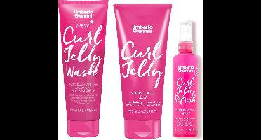 Umberto Giannini Curl Haarverzorging Geschenkset – Voor Krullend & Pluizig Haar – Shampoo, Gel & Spray – Vegan & Dierproefvrij