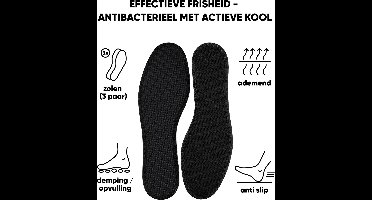 Bama binnenzool, inlegzolen Fresh Deo Active Unisex, hygiënische actieve kool schoeninzet - ademende formule comfortabel en effectief tegen geurtjes - 46