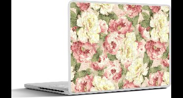 Laptop sticker - 12.3 inch - Rozen - Vintage - Patronen - 30x22cm - Laptopstickers - Laptop skin - Cover