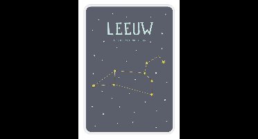 Milestone - Sterrenbeeld Posterkaart - Geboorteposter - Nederlandstalig - Sterrenbeeld Leeuw