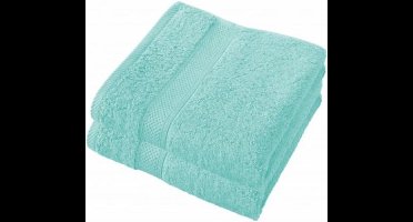 De Witte Lietaer Badhanddoek Stephanie 100 Cm Lichtblauw 2 Stuks