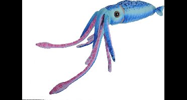 Wild Republic pluche octopus/inktvis knuffel - blauw - 38 cm - zeedieren knuffeldier