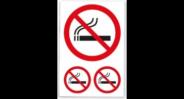 Soho Etiketten Niet Roken Papier Wit/rood/zwart 2 Vellen