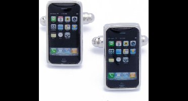 Manchetknopen - Smartphone Iphone Mobiele Telefoon Zwart