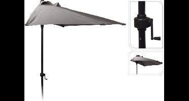 Parasol - Half Rond - Balkonparasol - 250 cm - Antraciet