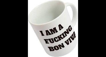 Fisura Mok I Am A Fucking Bon Vivant  350 Ml Keramiek Wit