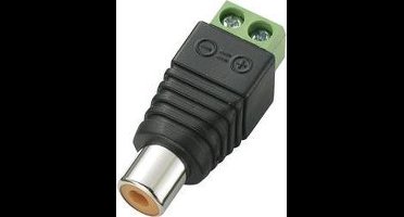 TRU COMPONENTS 739817 Cinch-connector Bus, recht Aantal polen: 2 Zwart 1 stuk(s)