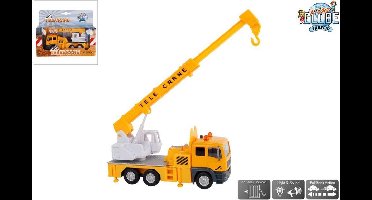 Kids Globe Hijskraan Die-cast met Licht en Geluid, 15cm