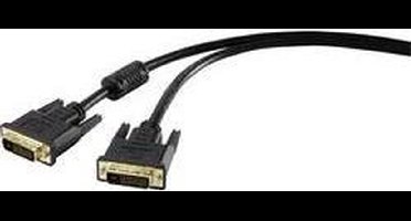 Renkforce RF-4212195 DVI-kabel DVI Aansluitkabel DVI-D 24+1-polige stekker, DVI-D 24+1-polige stekker 1.80 m Zwart Met