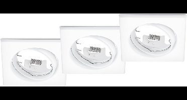 TRIO JURA - Inbouwspot - Wit mat - excl. 3x GU10 3 W - Zwenkbaar - Plafondbevestiging