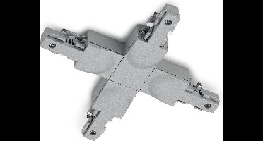 Spanningsrail Doorverbinder - DUOLINE - X Kruis Connector - 2 Fase - Mat Titaan