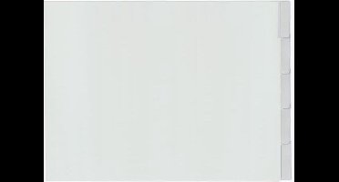 Kangaro tabbladen - A3 - PP 120 micron - grijs - 4-gaats - 5-delig venster - dwars - G305F-B