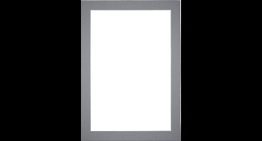 Passe-Partout Fotomaat 20x30 cm - Lijstmaat 30x42 cm - Grijs - Museumkarton - Fotolijst niet inbegrepen