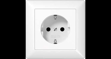 Jung AS1520KIWW Wandcontactdoos met randaarde Inzetstuk 1-voudig Alpine-wit 1 stuk(s)