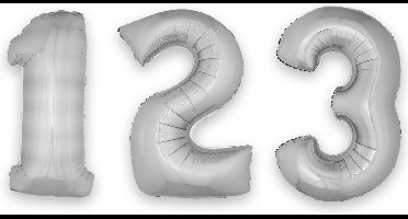 ESPA - Enorme zilverkleurige aluminium cijfer ballon - Decoratie > Ballonnen