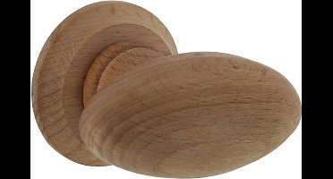 Intersteel Knopkruk ovaal met rozet hout