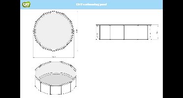 EXIT Wood Frame Zwembad ø450 - Opzetzwembad - met Zandfilterpomp - Rond - Bruin