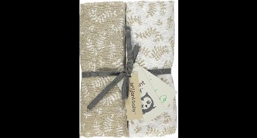 Briljant Baby Inbakerdoek Swaddle Hydrofiel 120 x 120 - Botanic - Zand - 2 Stuks