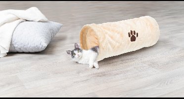 Trixie Kattentunnel Pluche Beige - 22X22X60 CM