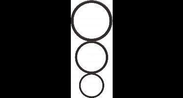 Shots Toys - Platte Cockring Set - 3 Stuks - Zwart