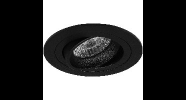 Spot Armatuur GU10 - Proma Alpin Pro - GU10 Inbouwspot - Rond - Zwart - Aluminium - Kantelbaar - Ø92mm