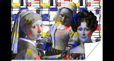 Poster Collage - Mondriaan - Schilderijen - 30x20 cm