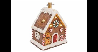 Boomvoet Cookie House Led Light Bruin 37 X26xh47cm Magnesium Excl 3 Aaa Batt