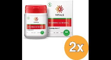 2x Vitals Vitamine K2 90 mcg (60 vega capsules)